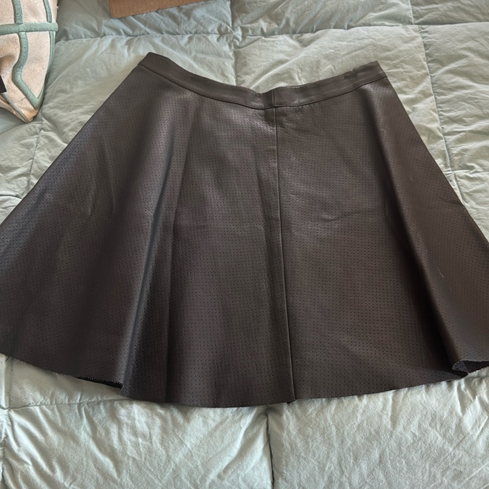 Vince Camuto Faux leather flare skirt